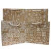 Large Christmas Flocking Square Gift Bag