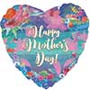 18" Happy Mother's Day Blue Floral