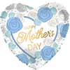 18" Happy Mother's Day Blue & Silver