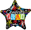 18" Graduation Congrats Gold Star