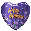 18" Happy Birthday Purple