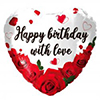 18" Happy Birthday Red Roses