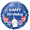 18" Happy Birthday Cupcakes