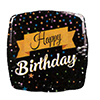 18" Happy Birthday Black
