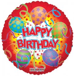 18" Birthday Printed Balloons