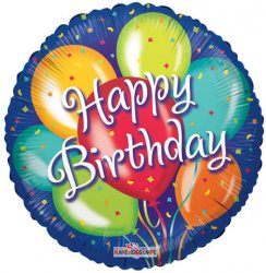 18" Birthday Balloon in Blue