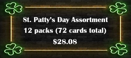 Unwrapped St. Patrick's Day Assortment, 12 packs of 6 cards.