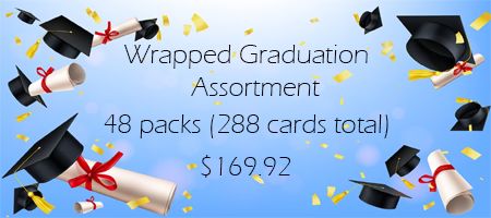 Wrapped Graduation Assortment, 48 packs of 6 cards. - Click Image to Close