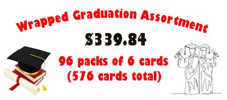 Wrapped Graduation Assortment, 96 packs of 6 cards. - Click Image to Close