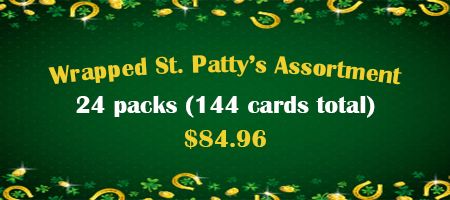 Wrapped St. Patrick's Day Assortment, 24 packs of 6 cards.