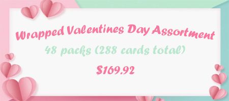 Wrapped Valentine's Day Assortment, 48 packs of 6 cards. - Click Image to Close