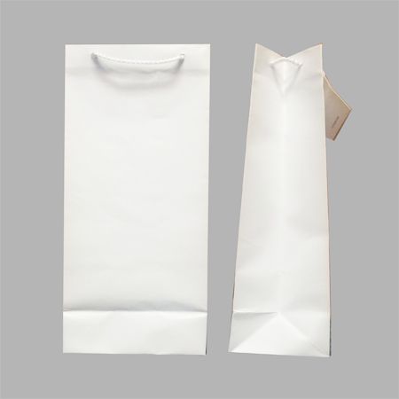 Solid Matte White Bottle Bag - Click Image to Close