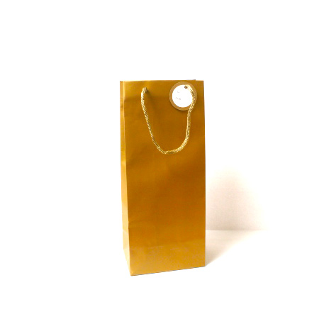 Solid Matte Gold Bottle Bag - Click Image to Close