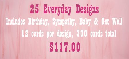 25 Assorted Unwrapped Everyday Designs Including Birthday, Baby,