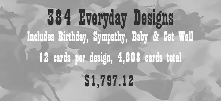 384 Assorted Unwrapped Everyday Designs Including Birthday, Baby