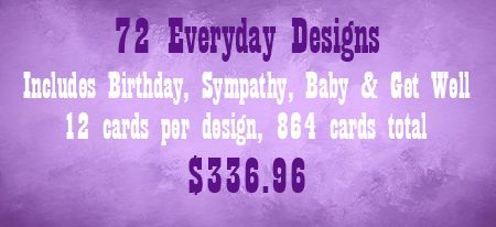 72 Assorted Unwrapped Everyday Designs Including Birthday, Baby,